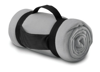 Fleece-Decke mit Trageriemen aus Nylon. 180g/m² Fleece.