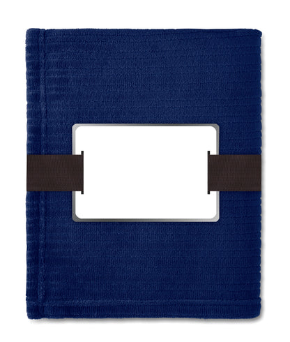 Softe Fleece-Decke 240 g/m². Inkl. Band mit bedruckbarer Karte.