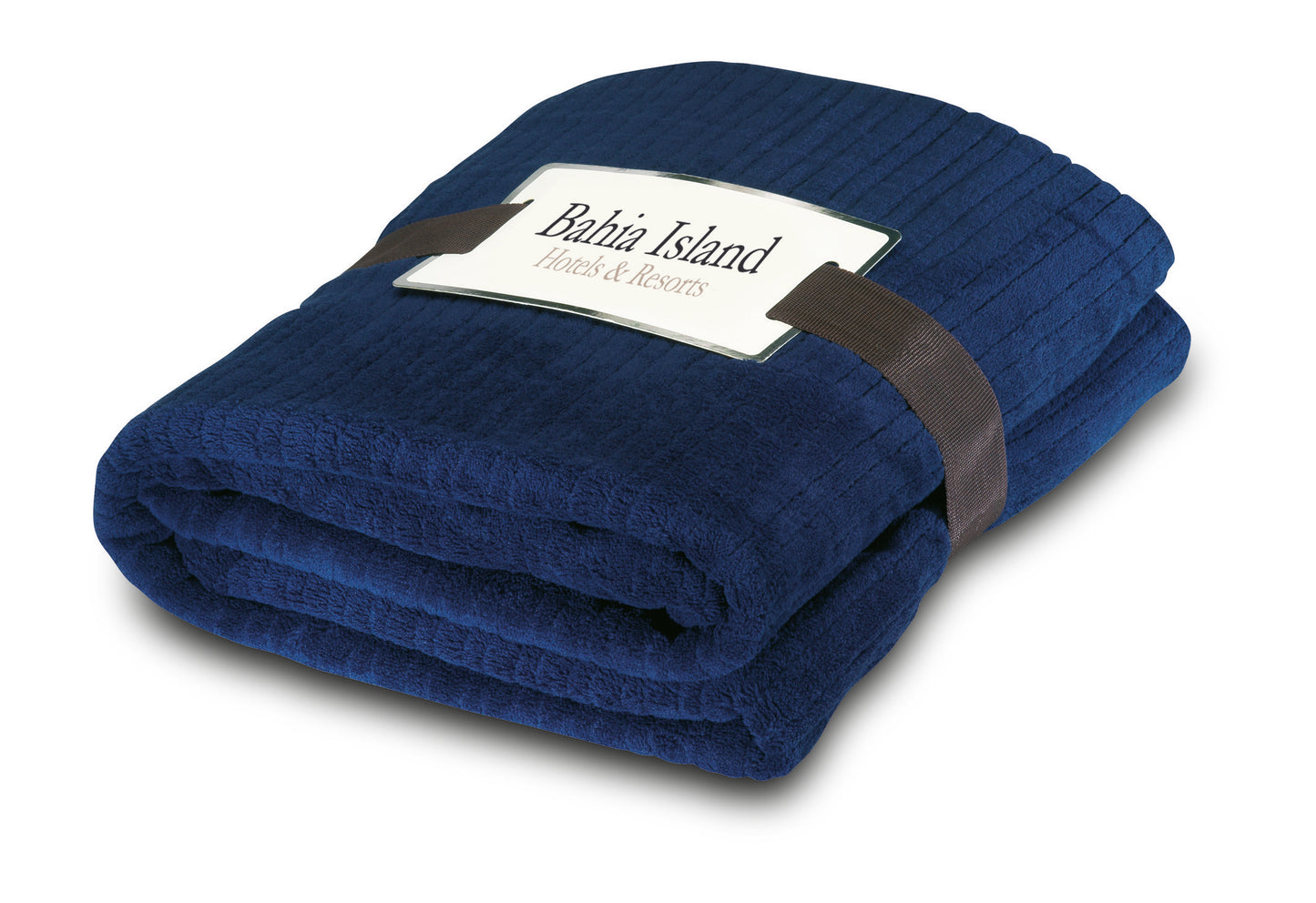 Softe Fleece-Decke 240 g/m². Inkl. Band mit bedruckbarer Karte.
