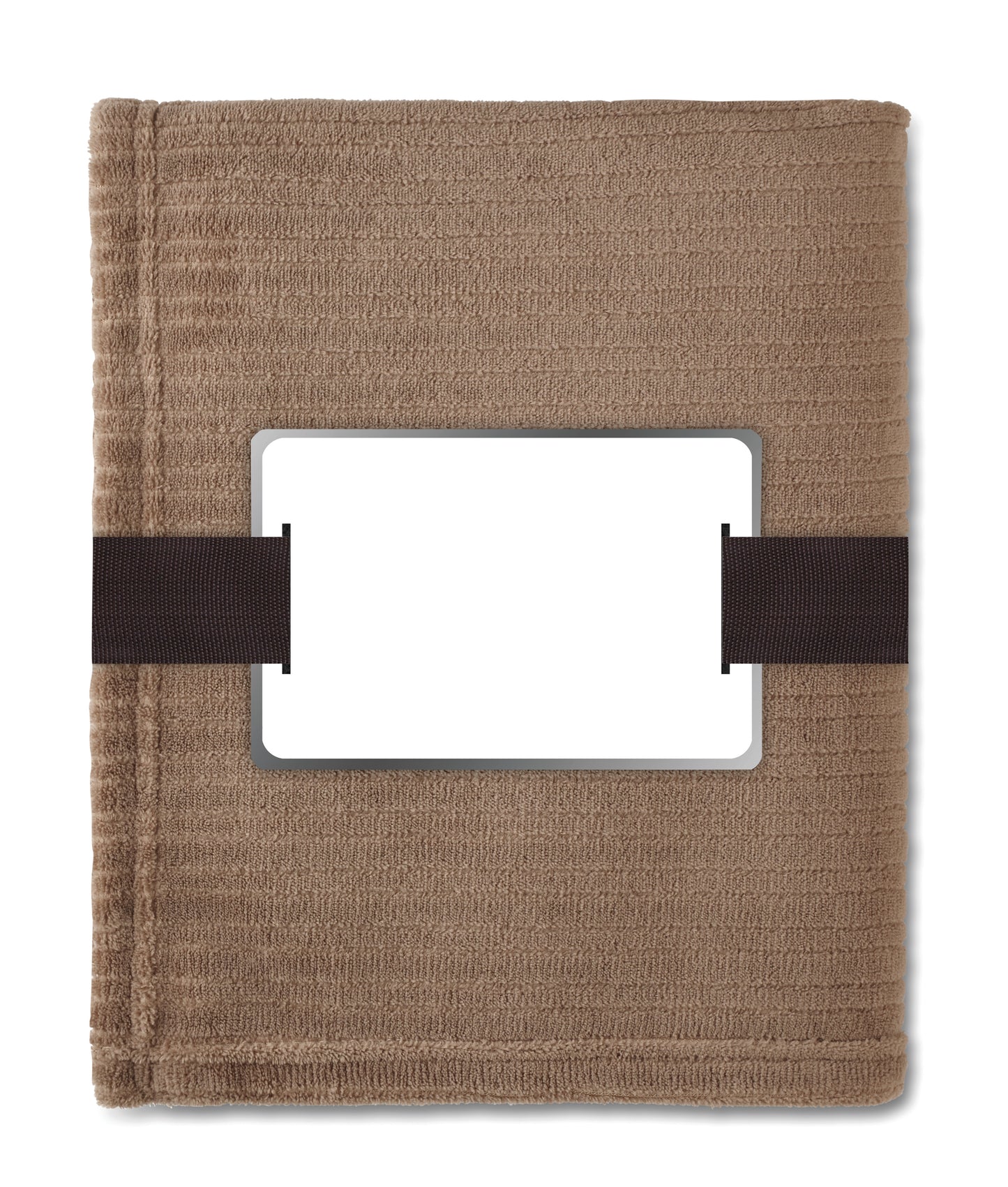 Softe Fleece-Decke 240 g/m². Inkl. Band mit bedruckbarer Karte.