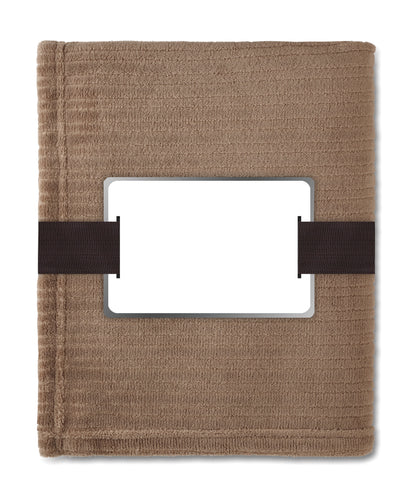 Softe Fleece-Decke 240 g/m². Inkl. Band mit bedruckbarer Karte.