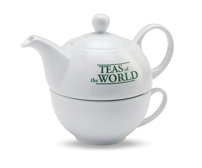 Tee-Set 2in1. Teekanne (Füllmenge: 400 ml) und Tasse. Verpackt in schwarzem Geschenkkarton.