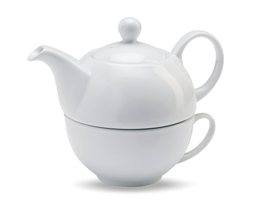 Tee-Set 2in1. Teekanne (Füllmenge: 400 ml) und Tasse. Verpackt in schwarzem Geschenkkarton.