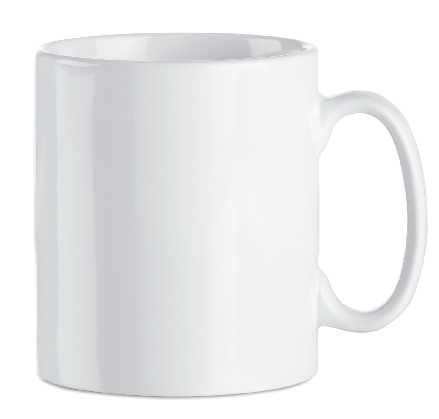 Kaffeebecher aus Keramik. Spezielle Beschichtung für Sublimationsdruck. Füllmenge: 300 ml. Verpackt in