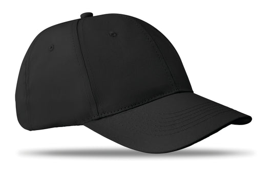 6-Panel-Baseball Cap aus Baumwolltwill 160 g/m² mit verstellbarem Klettverschluss. 6 umstickte Belüftungslöcher