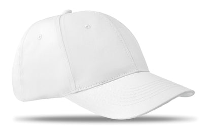 6-Panel-Baseball Cap aus Baumwolltwill 160 g/m² mit verstellbarem Klettverschluss. 6 umstickte Belüftungslöcher