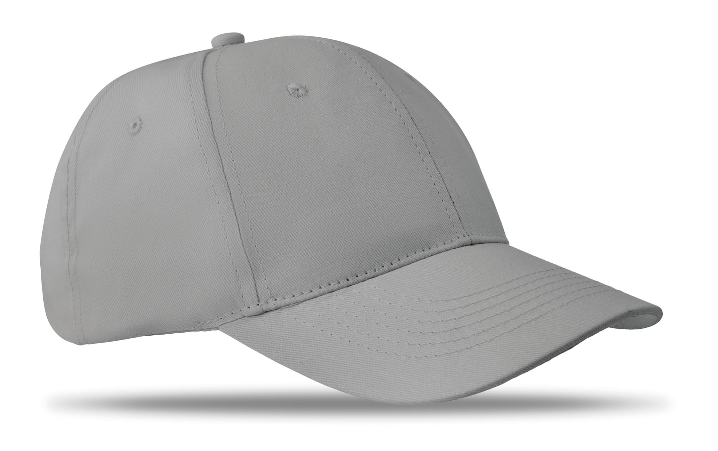 6-Panel-Baseball Cap aus Baumwolltwill 160 g/m² mit verstellbarem Klettverschluss. 6 umstickte Belüftungslöcher