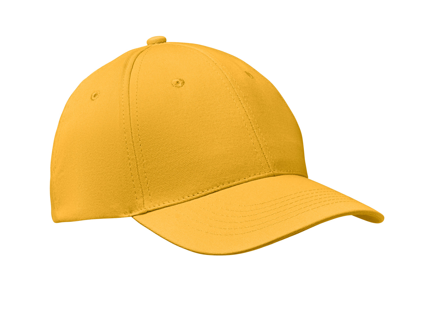 6-Panel-Baseball Cap aus Baumwolltwill 160 g/m² mit verstellbarem Klettverschluss. 6 umstickte Belüftungslöcher