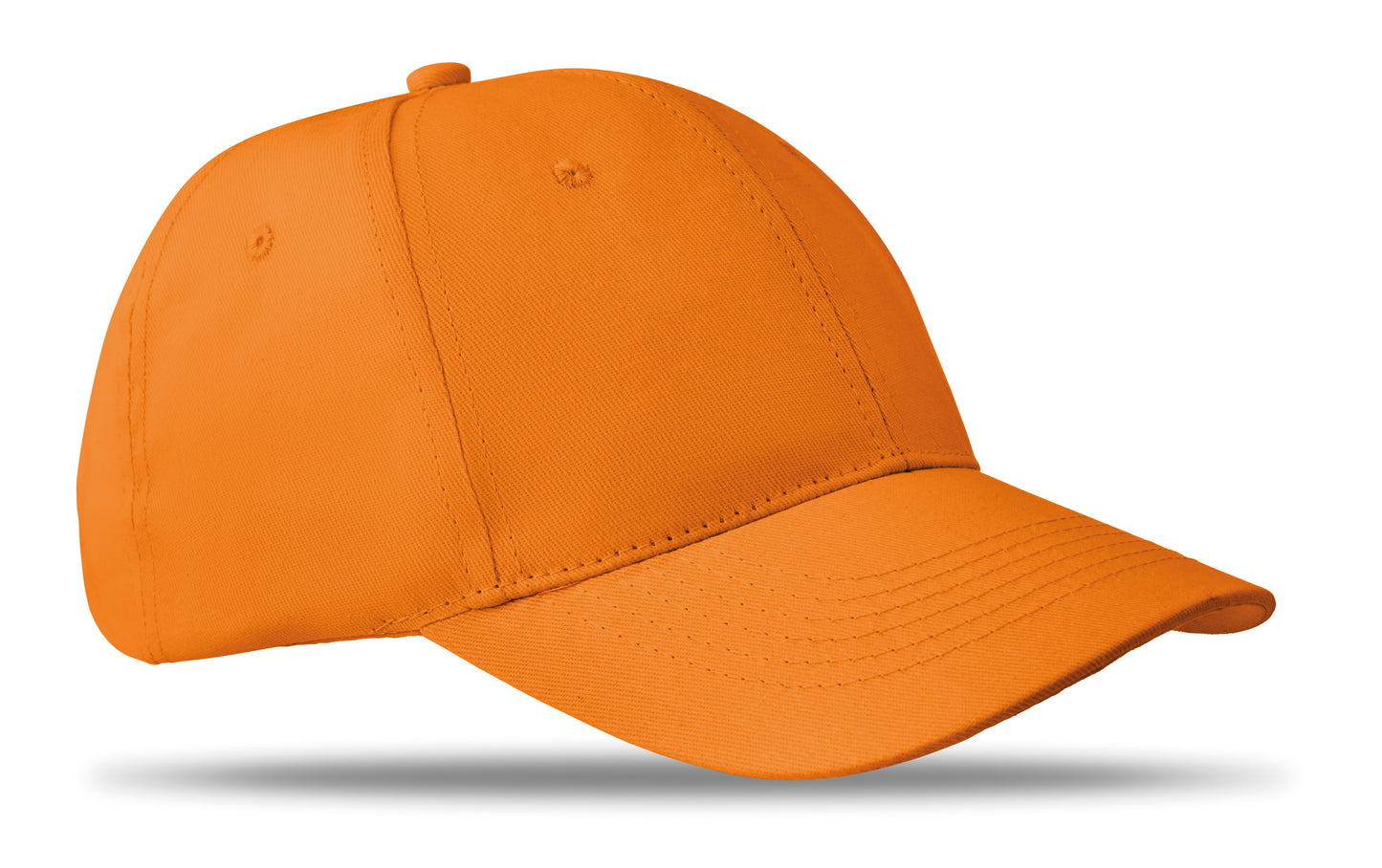 6-Panel-Baseball Cap aus Baumwolltwill 160 g/m² mit verstellbarem Klettverschluss. 6 umstickte Belüftungslöcher