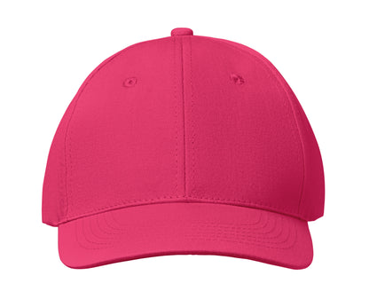 6-Panel-Baseball Cap aus Baumwolltwill 160 g/m² mit verstellbarem Klettverschluss. 6 umstickte Belüftungslöcher