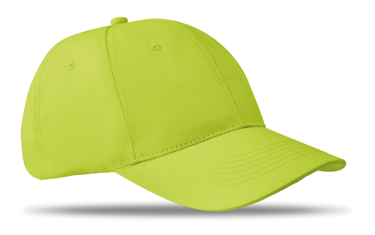 6-Panel-Baseball Cap aus Baumwolltwill 160 g/m² mit verstellbarem Klettverschluss. 6 umstickte Belüftungslöcher