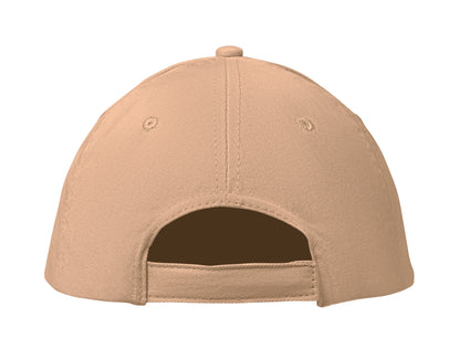 6-Panel-Baseball Cap aus Baumwolltwill 160 g/m² mit verstellbarem Klettverschluss. 6 umstickte Belüftungslöcher