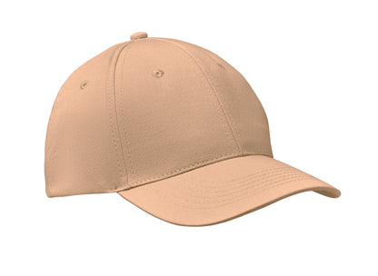 6-Panel-Baseball Cap aus Baumwolltwill 160 g/m² mit verstellbarem Klettverschluss. 6 umstickte Belüftungslöcher