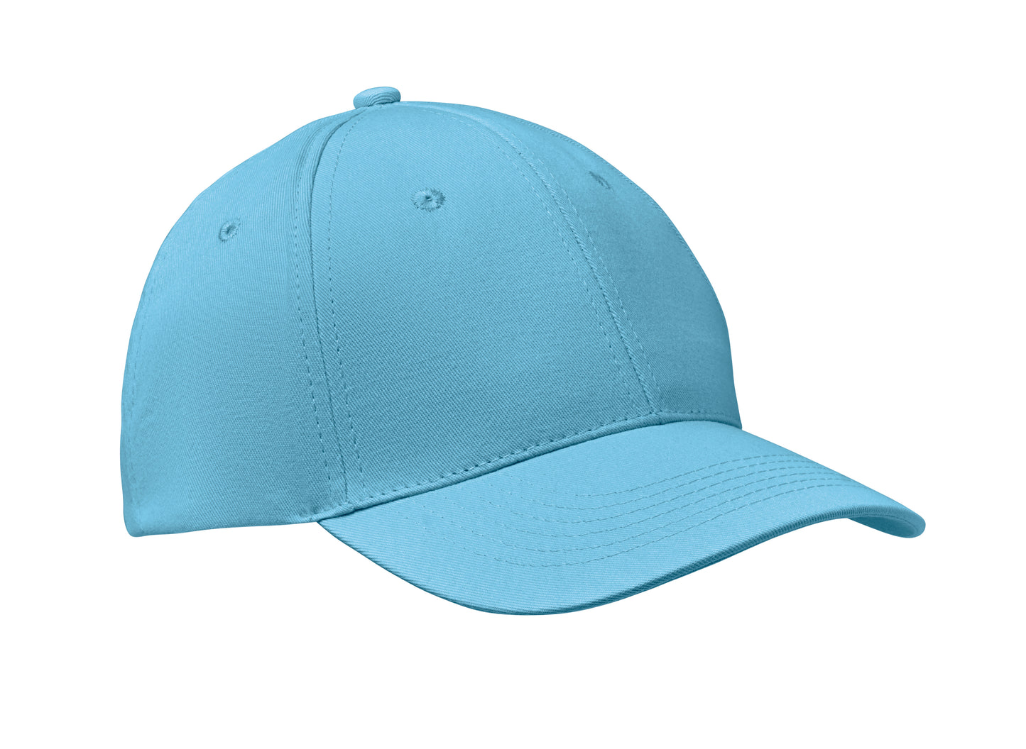 6-Panel-Baseball Cap aus Baumwolltwill 160 g/m² mit verstellbarem Klettverschluss. 6 umstickte Belüftungslöcher