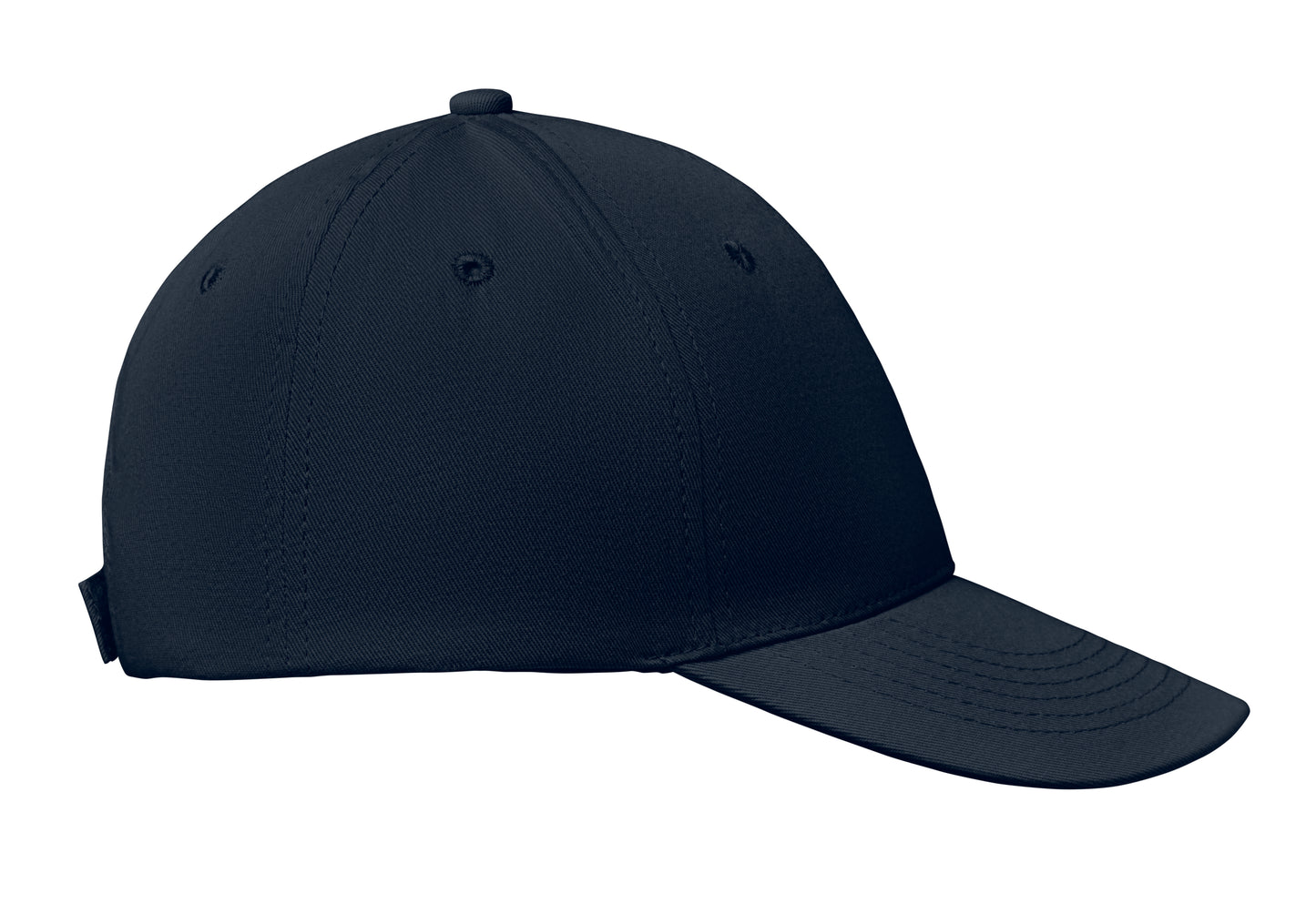 6-Panel-Baseball Cap aus Baumwolltwill 160 g/m² mit verstellbarem Klettverschluss. 6 umstickte Belüftungslöcher