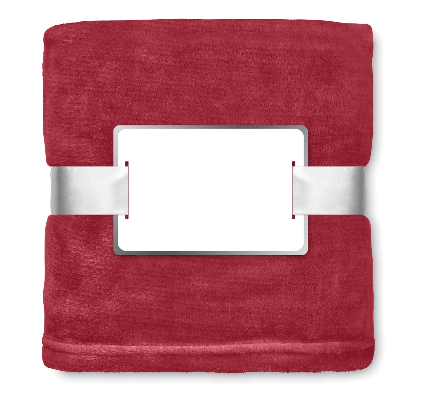 Flanell Fleece-Decke 280 g/m². Inkl. Band mit bedruckbarer Karte.