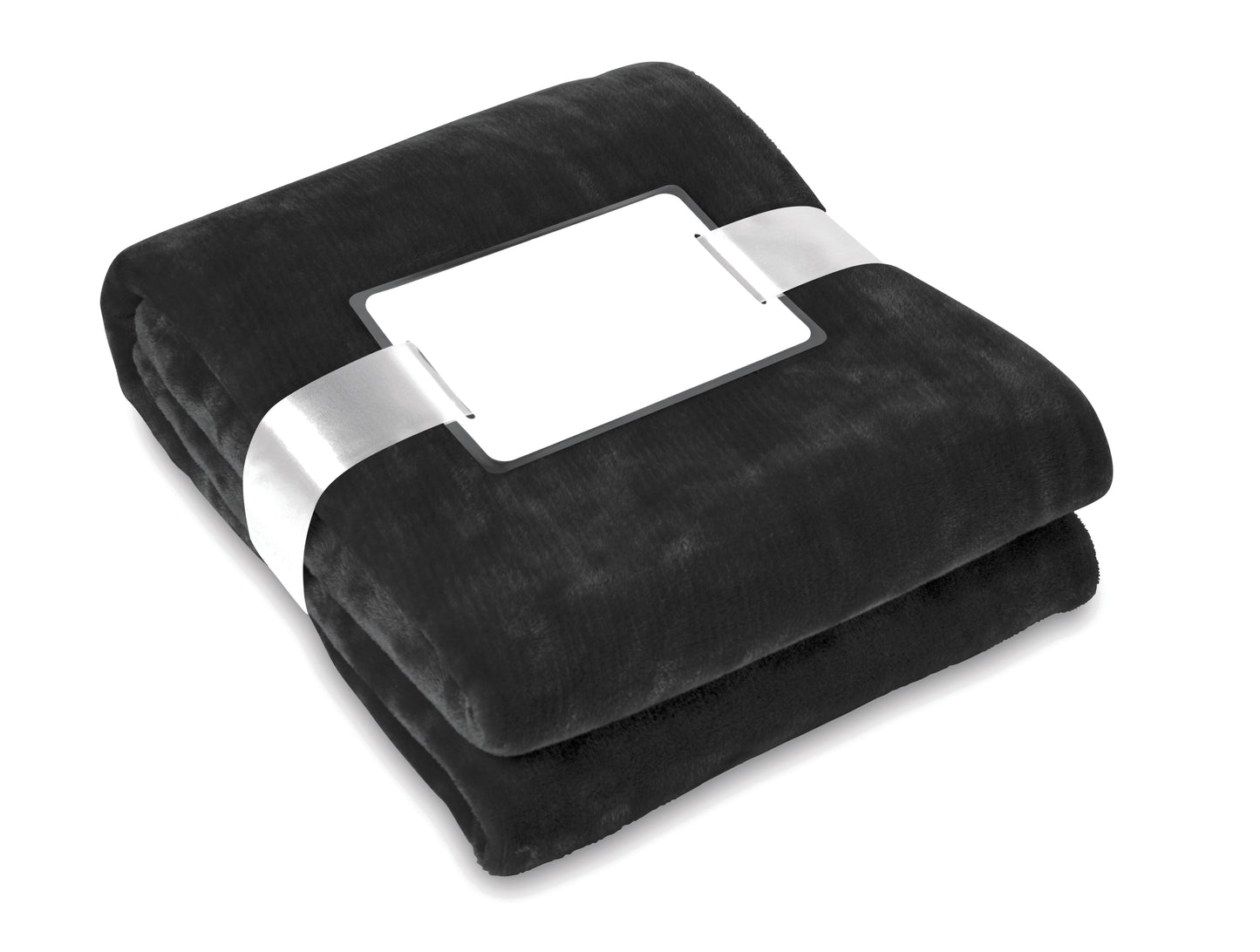 Flanell Fleece-Decke 280 g/m². Inkl. Band mit bedruckbarer Karte.