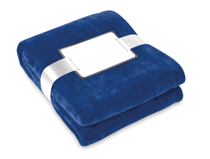 Flanell Fleece-Decke 280 g/m². Inkl. Band mit bedruckbarer Karte.