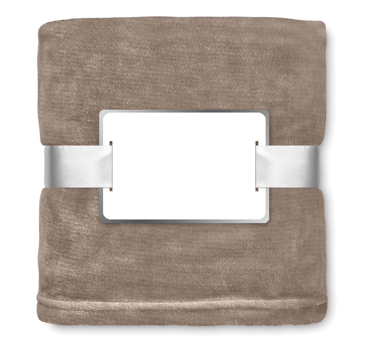 Flanell Fleece-Decke 280 g/m². Inkl. Band mit bedruckbarer Karte.