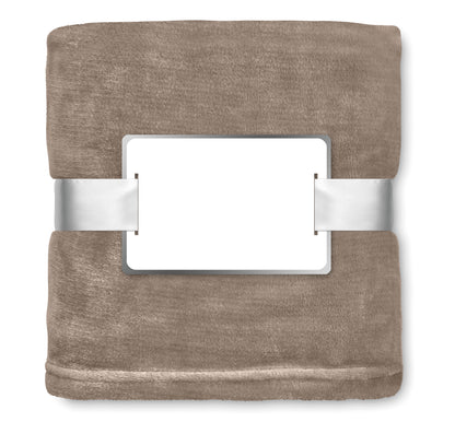 Flanell Fleece-Decke 280 g/m². Inkl. Band mit bedruckbarer Karte.