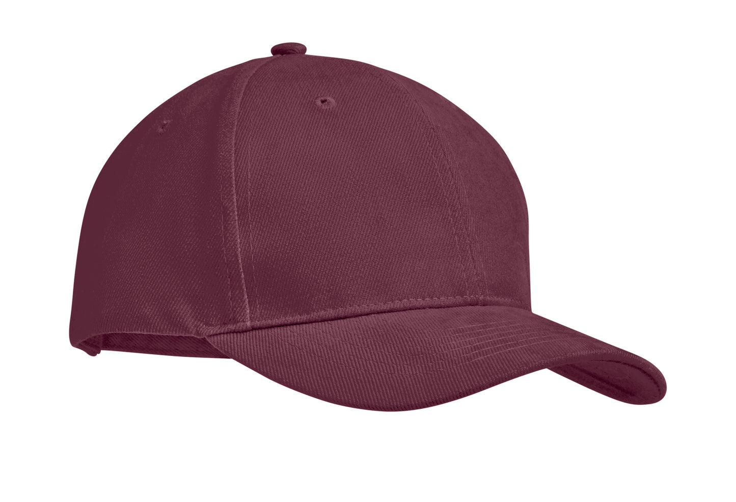 6-Panel-Baseball Cap aus gebürsteter schwerer Baumwolle 270 g/m² mit verstellbarer Schnalle aus