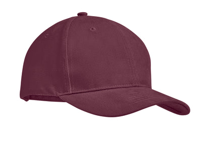 6-Panel-Baseball Cap aus gebürsteter schwerer Baumwolle 270 g/m² mit verstellbarer Schnalle aus