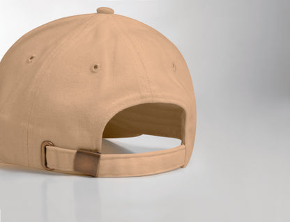 6-Panel-Baseball Cap aus gebürsteter schwerer Baumwolle 270 g/m² mit verstellbarer Schnalle aus