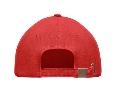 6-Panel-Baseball Cap aus gebürsteter schwerer Baumwolle 270 g/m² mit verstellbarer Schnalle aus
