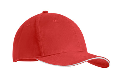 6-Panel-Baseball Cap aus gebürsteter schwerer Baumwolle 270 g/m² mit verstellbarer Schnalle aus