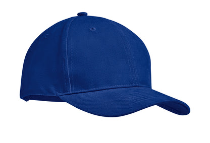 6-Panel-Baseball Cap aus gebürsteter schwerer Baumwolle 270 g/m² mit verstellbarer Schnalle aus
