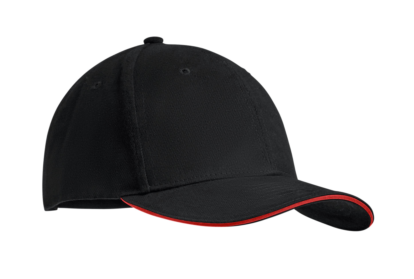 6-Panel-Baseball Cap aus gebürsteter schwerer Baumwolle 270 g/m² mit verstellbarer Schnalle aus
