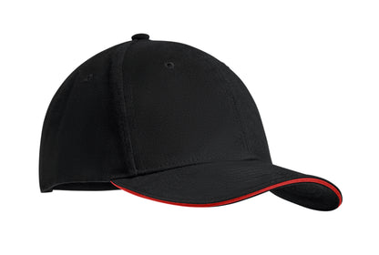 6-Panel-Baseball Cap aus gebürsteter schwerer Baumwolle 270 g/m² mit verstellbarer Schnalle aus