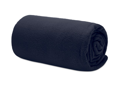 Fleece-Reisedecke aus RPET. Lieferung in RPET Polyester Hülle. 180 g/m² Fleece.