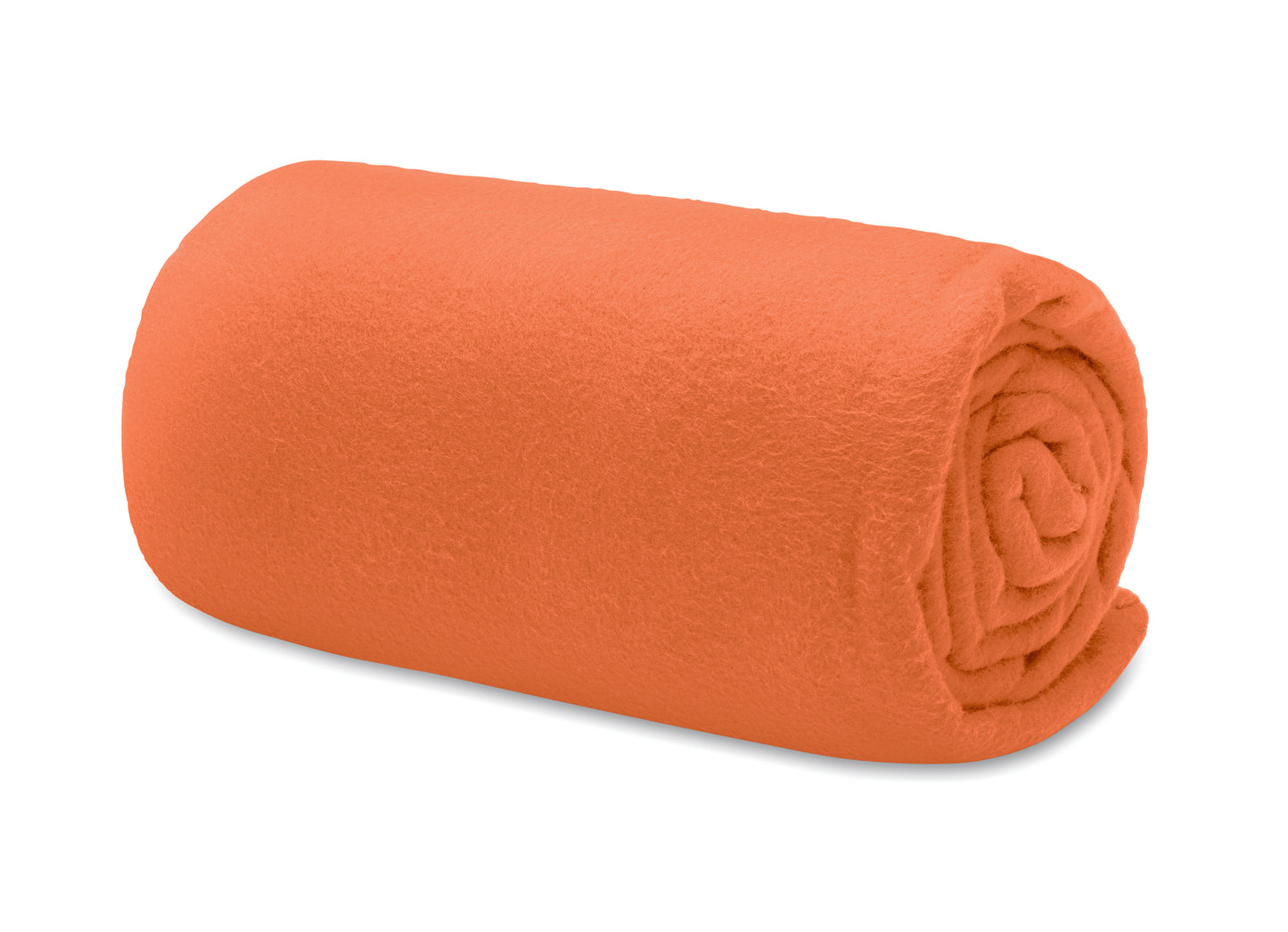Fleece-Reisedecke aus RPET. Lieferung in RPET Polyester Hülle. 180 g/m² Fleece.
