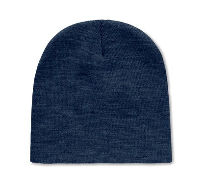 Gestrickte Beanie aus softem elastischem RPET Polyester. Unisex.