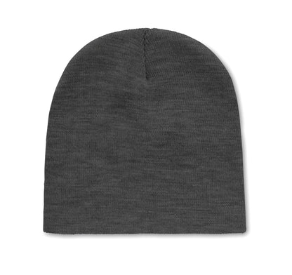 Gestrickte Beanie aus softem elastischem RPET Polyester. Unisex.